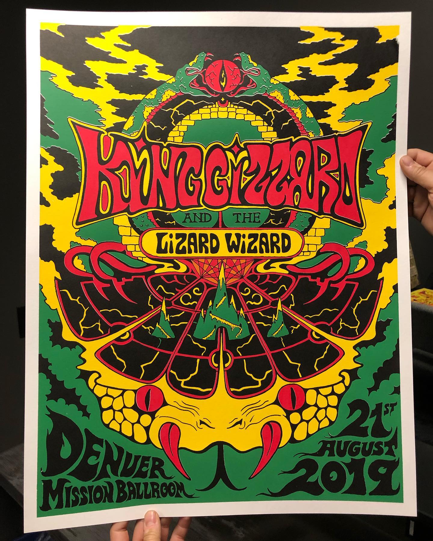 Jason Galea tour posters for King Gizzard DJ Food
