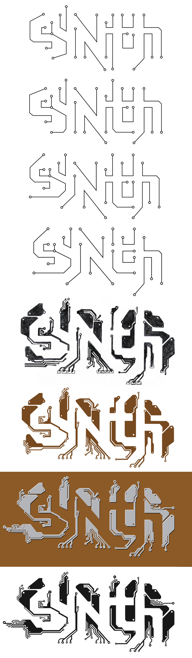 Synth logo progression