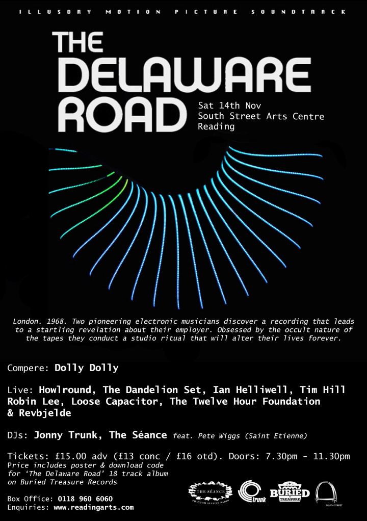 VARIOUS ARTISTS - SOUNDTRACK - THE DELAWARE ROAD - Delaware A5 flyer design