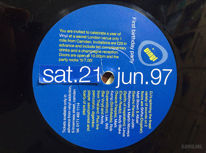 Vinyl 1st Birthday 45 label