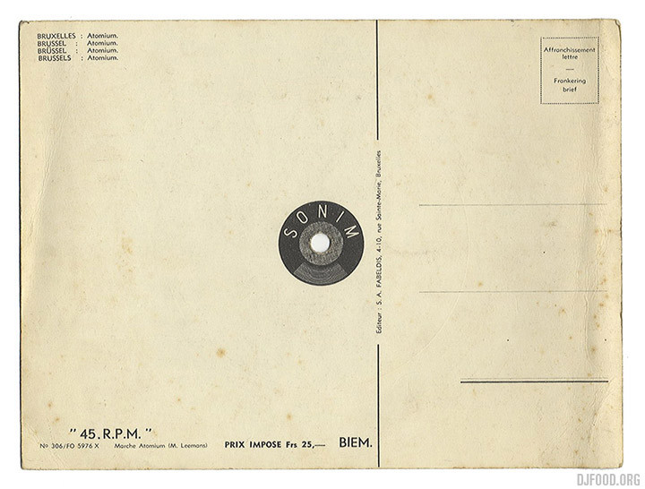 Atomium postcardback